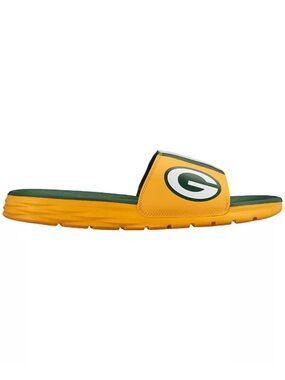 Men's Green Bay Packers Benassi Solarsoft Slides Nike